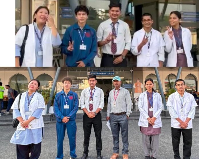 श्री गुरु राम राय विश्वविद्यालय नेस्पोर्ट्स अचीवर्स को करवाई चाॅपर की सैर