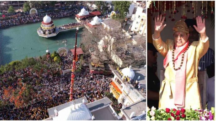 श्री दरबार साहिब में शाम 4 बजकर 19 मिनट पर हुआ श्री झण्डे जी का आरोहण, श्री गुरु राम राय जी महाराज व श्रीमहंत देवेन्द्र दास जी महाराज के जयकारों से गूंजी द्रोणनगरी