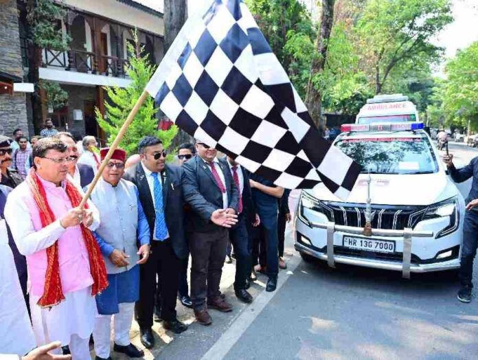 मुख्यमंत्री धामी ने सिक्स सिग्मा हाई एल्टीट्यूड मेडिकल सर्विसेज की उच्च हिमालयी चिकित्सा सेवा का किया फ्लैग ऑफ