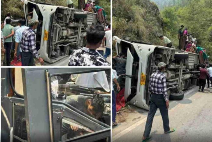 केदारनाथ की ओर जा रही बस दुर्घटनाग्रस्त, 33 यात्री थे सवार,