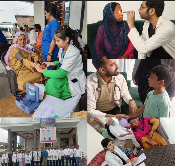 श्री महंत इन्दिरेश अस्पताल के निःशुल्क स्वास्थ्य शिविर में उमडे़ सहसपुरवासी