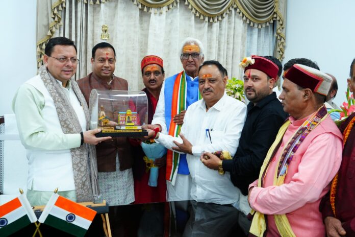 मुख्यमंत्री से बद्री-केदार मंदिर समिति के प्रतिनिधिमंडल ने की मुलाकात