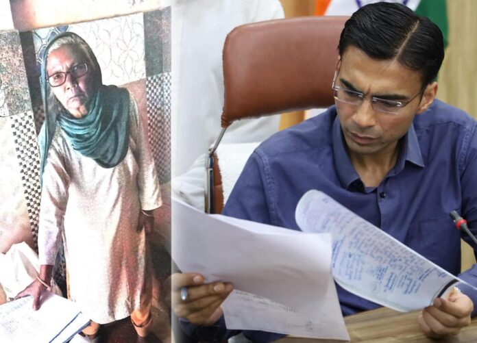 जब 3 व्यस्क शादीशुदा पुत्रों के होते हुए भी राशन विहीन 72 वर्षीय बुजुर्ग सरस्वती पंहुची कलेक्ट्रेटः और सुनाई डीएम को अपनी व्यथा
