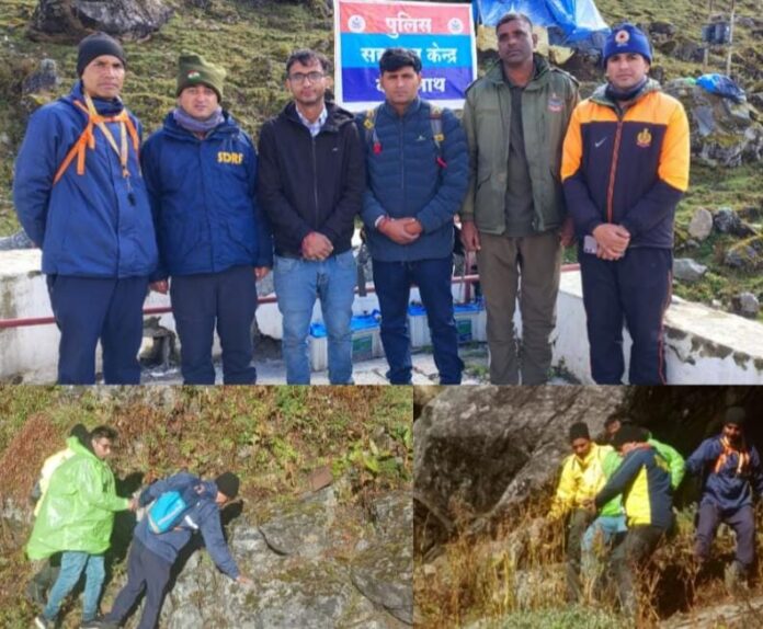 एसडीआरएफ ने वासुकीताल ट्रैक पर भटके पर्यटक को सुरक्षित बचाया