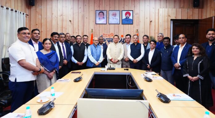 मुख्यमंत्री पुष्कर सिंह धामी से गुरुवार को मुख्यमंत्री आवास में “इंडिया डिजिटल इंपॉवरमेंट मीट एंड अवॉर्ड” समारोह के आयोजकों ने शिष्टाचार भेंट की इस अवसर पर आयोजन से जुड़े विभिन्न विषयों पर विस्तार से चर्चा की गई