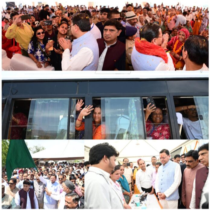 मुख्यमंत्री ने ऋषिकेश से चार धाम जाने वाली बसों को हरी झंडी दिखाकर किया रवाना